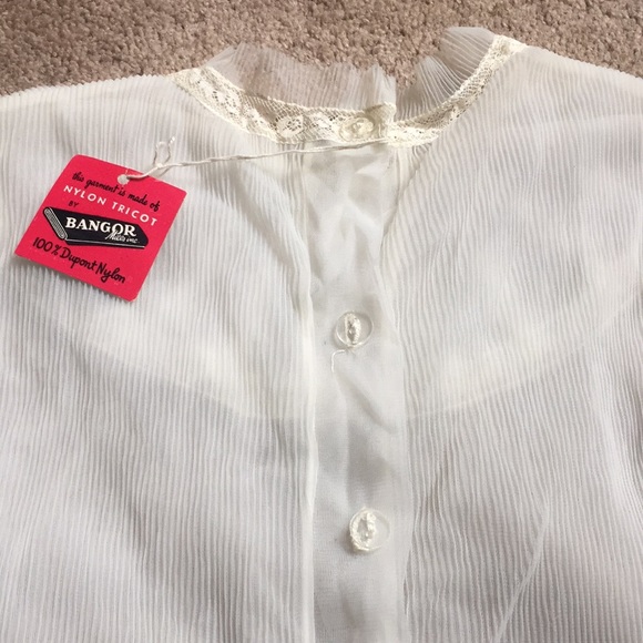 1940-50s era sheer nylon blouse with tags!! - Picture 5 of 6